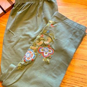 April Cornell sage green leggings